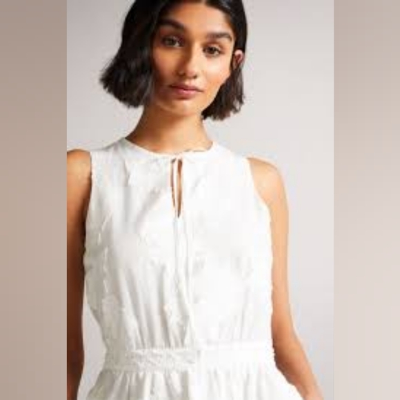 Ted Baker Maylee Flower Appliqué Dress size large - Picture 2 of 10